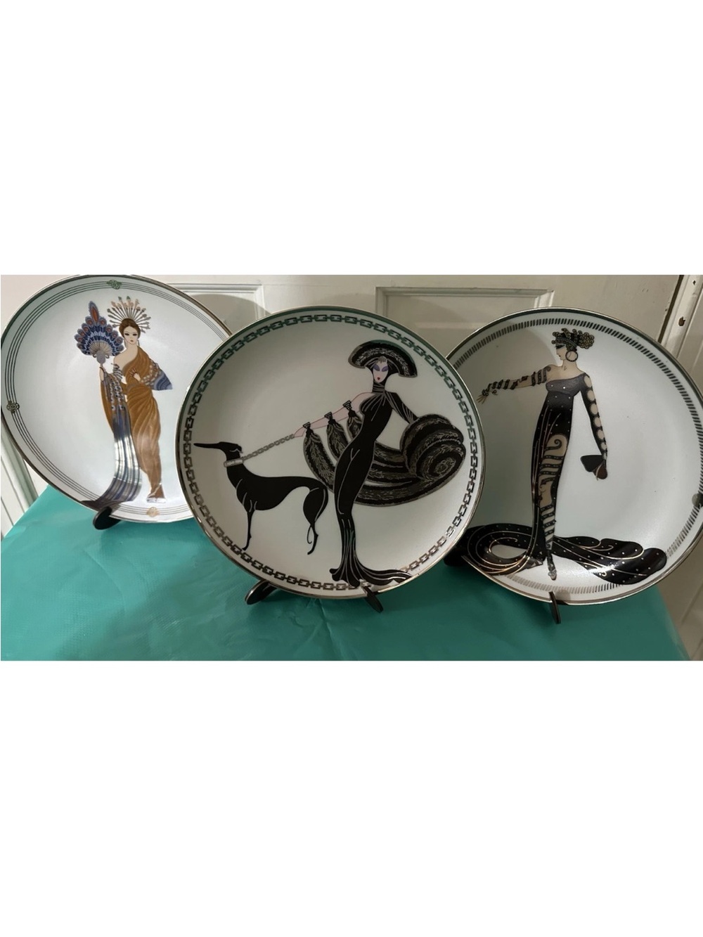 Lot of 3 Franklin Mint The House Of Erte’ collector plates